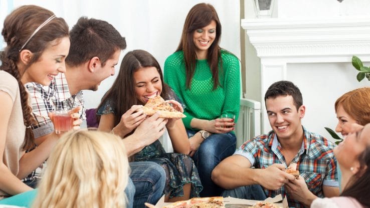 Group of eight friends