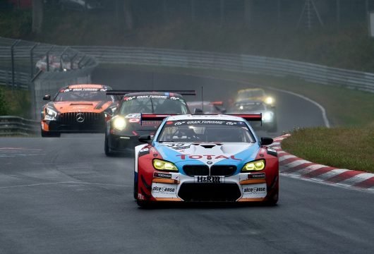 Cars on a racetrack