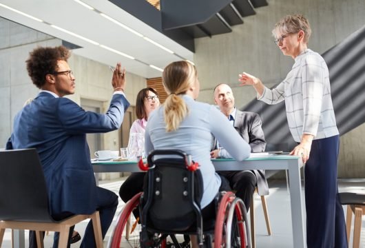 Diversity and inclusion team meeting at a company